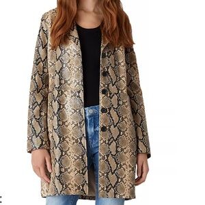 NWT BLANKNYC Faux Snakeskin Trench Coat Size M